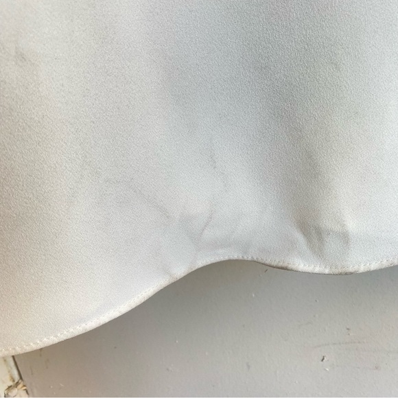 Gal Meets Glam Juliet Ruffled Hi-Low Ivory White Cowl Neck Sleeveless Midi dress - Picture 12 of 15